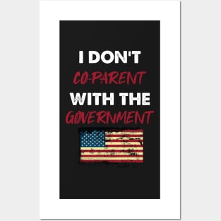 Cheetah I Don't Co-Parent With The Government / Funny Parenting Libertarian Mom / Co-Parenting Libertarian Saying Gift Posters and Art